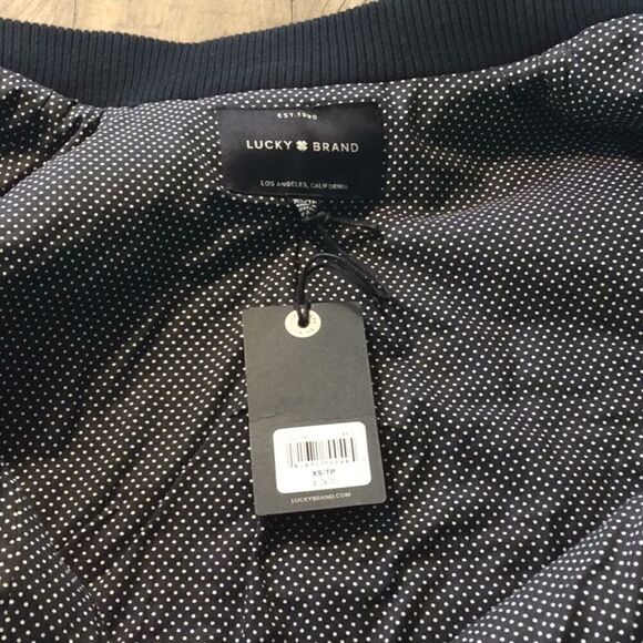 NWT Lucky Brand Varsity Bomber Jacket Pockets XS - Picture 11 of 13